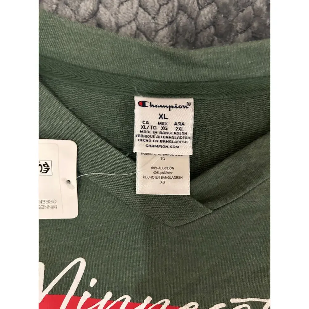 NWT Minnesota Wild Lace Up Hoodie Mens XL Green NHL Hockey Sweatshirt